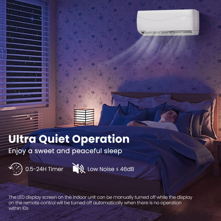 18000 BTU 19 SEER2 208-230V Ductless Mini Split Air Conditioner and Heater
