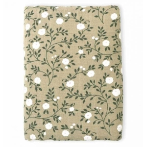 A Little Lovely Company Muslin Cloth XL: Blossom - Dark Sage
