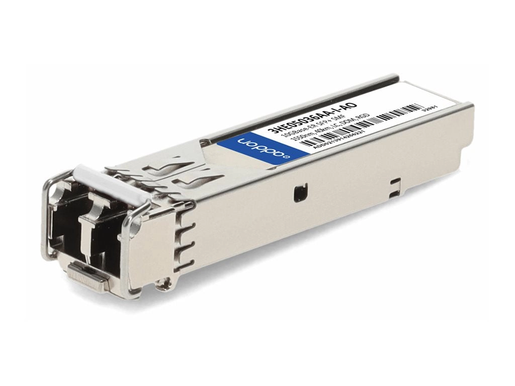 AddOn - SFP  transceiver module - 10GbE - 10GBase-ER - LC single-mode - up to 24.9 miles - 1550 nm - TAA Compliant 3HE05036AA-I-AO