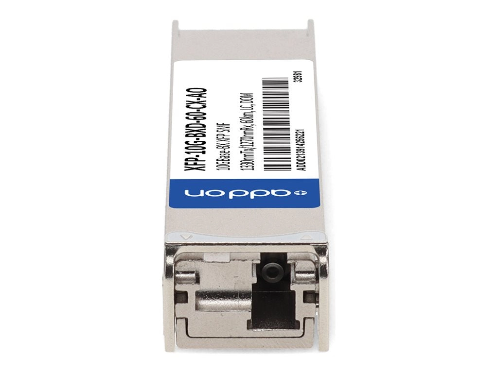 AddOn - XFP transceiver module - 10GbE - 10GBase-BX - LC single-mode - up to 37.3 miles - 1330 (TX) / 1270 (RX) nm - TAA Compliant XFP-10G-BXD-60-CX-AO