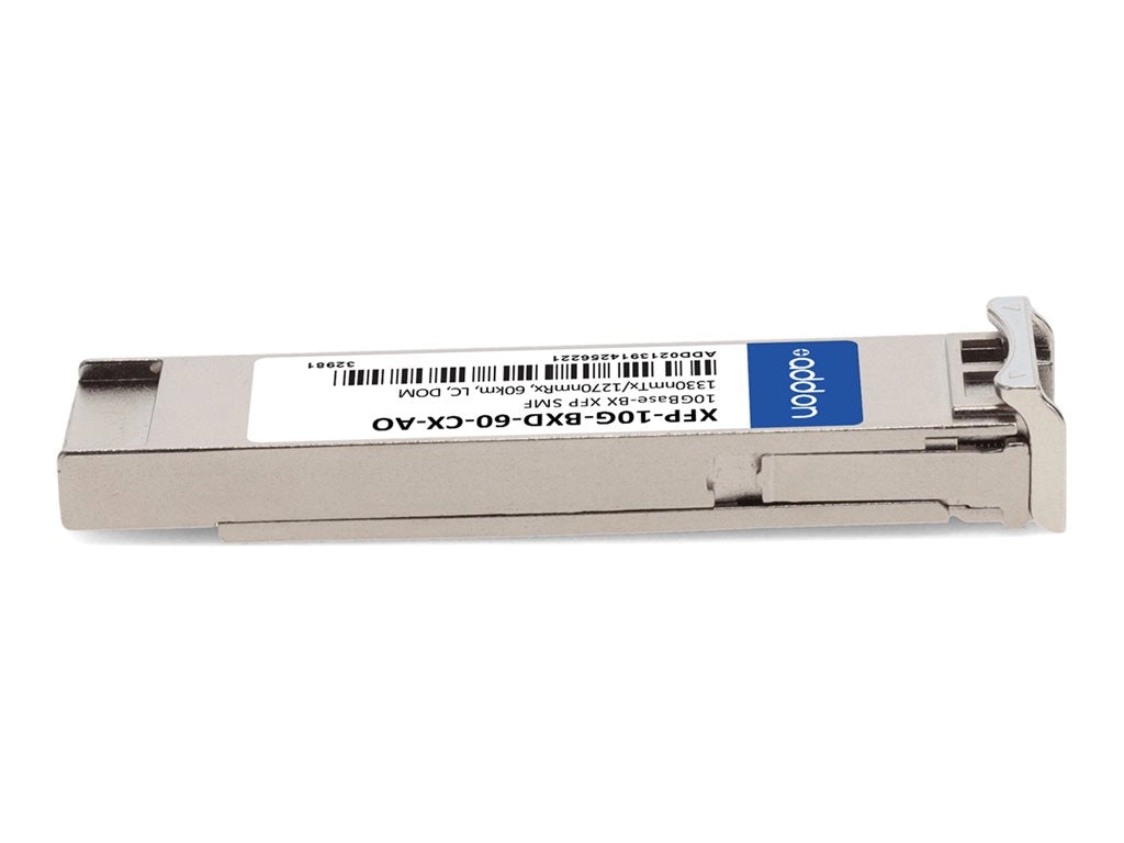 AddOn - XFP transceiver module - 10GbE - 10GBase-BX - LC single-mode - up to 37.3 miles - 1330 (TX) / 1270 (RX) nm - TAA Compliant XFP-10G-BXD-60-CX-AO