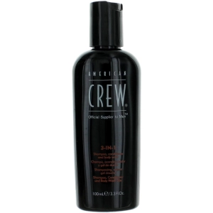 American Crew Men's - 3-in-1 Fresh Shampoo, Conditioner, and Body Wash, 3.3 oz