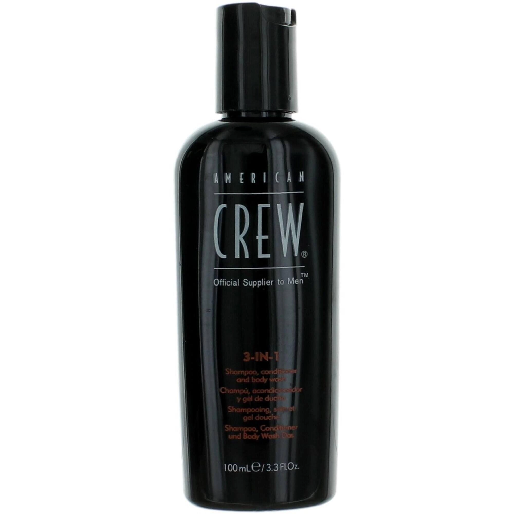 American Crew Men's - 3-in-1 Fresh Shampoo, Conditioner, and Body Wash, 3.3 oz