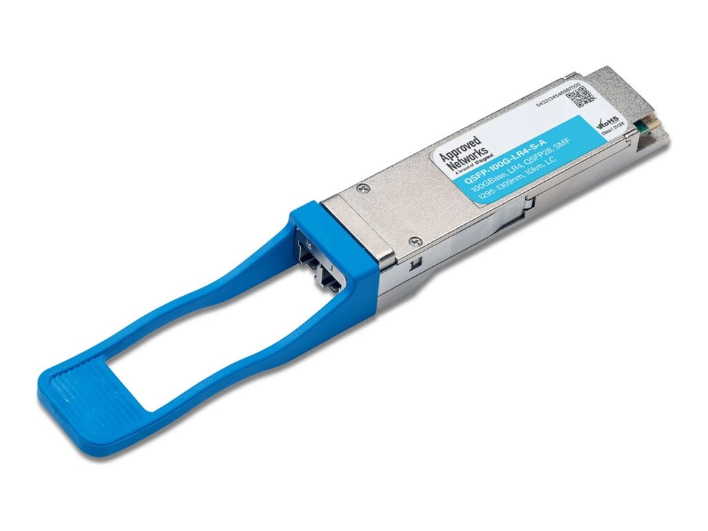 Approved Networks - QSFP28 transceiver module (equivalent to: Cisco QSFP-100G-LR4-S) - 100GbE - 100GBase-LR4 - LC single-mode QSFP-100G-LR4S-A