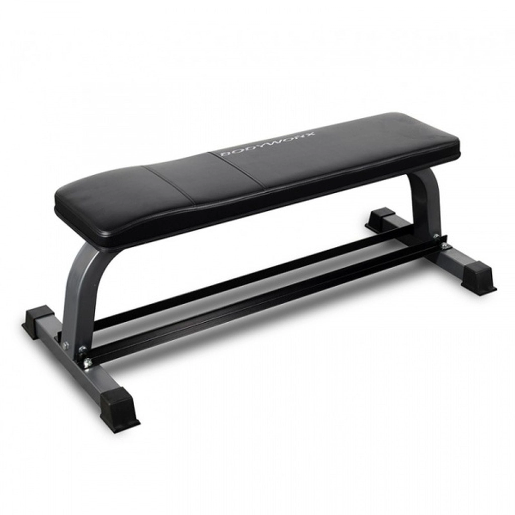 Bodyworx Flat Bench with Dumbell Rack