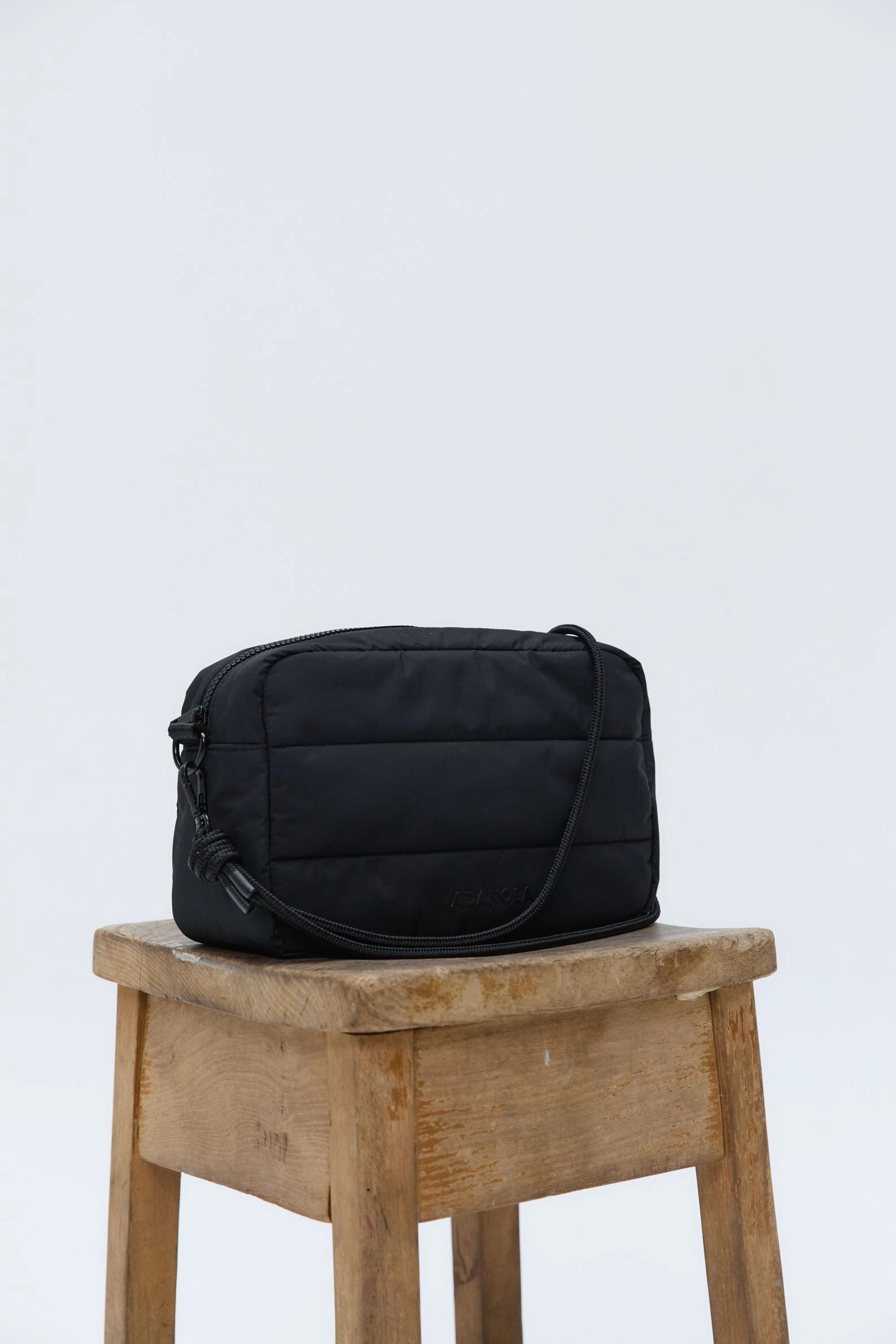 Branded Multi-Strap Bag - Black