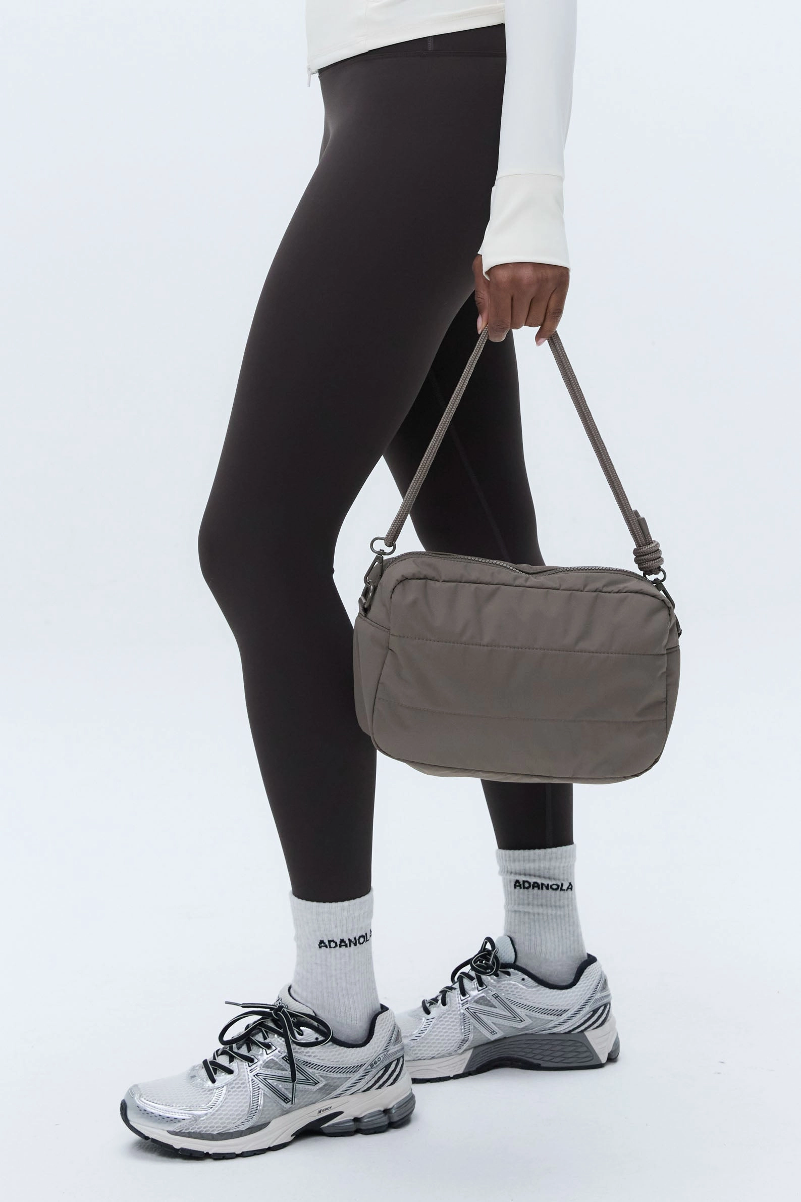 Branded Multi-Strap Bag - Taupe