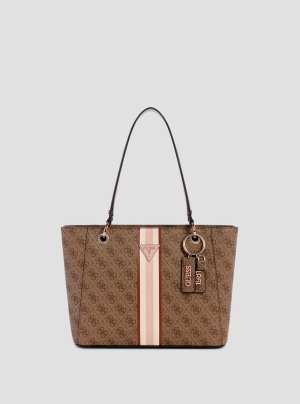 Brown Logo Noelle Small Tote Bag