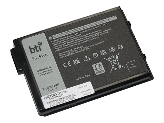 BTI - Notebook battery (equivalent to: Dell XVJNP) - lithium ion - 3-cell - 4680 mAh - 53.3 Wh XVJNP-BTI
