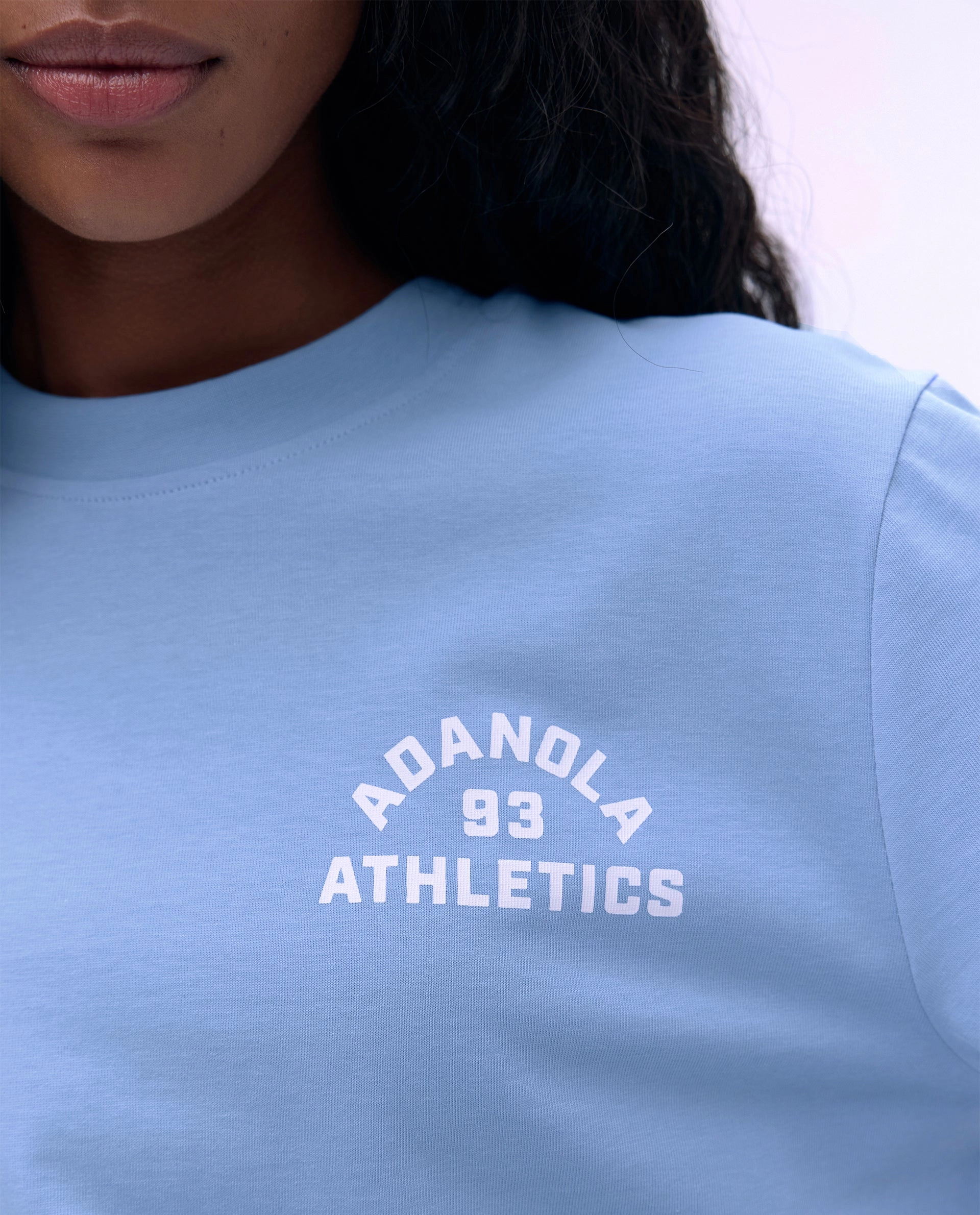 Campus Short Sleeve Oversized T-shirt - Powder Blue/Marshmallow White