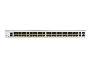 Cisco Catalyst 1300-48FP-4X - Switch - L3 - managed - 48 x 10/100/1000 (PoE )   4 x 10 Gigabit SFP  - rack-mountable - PoE  (740 C1300-48FP-4X