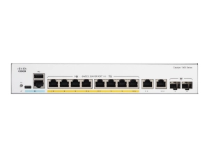 Cisco Catalyst 1300-8P-E-2G - Switch - L3 - managed - 8 x 10/100/1000 (PoE )   2 x combo Gigabit SFP/RJ-45 - rack-mountable - C1300-8P-E-2G