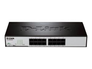 D-Link DES 1016D - Switch - unmanaged - 16 x 10/100 - desktop, rack-mountable DES-1016D