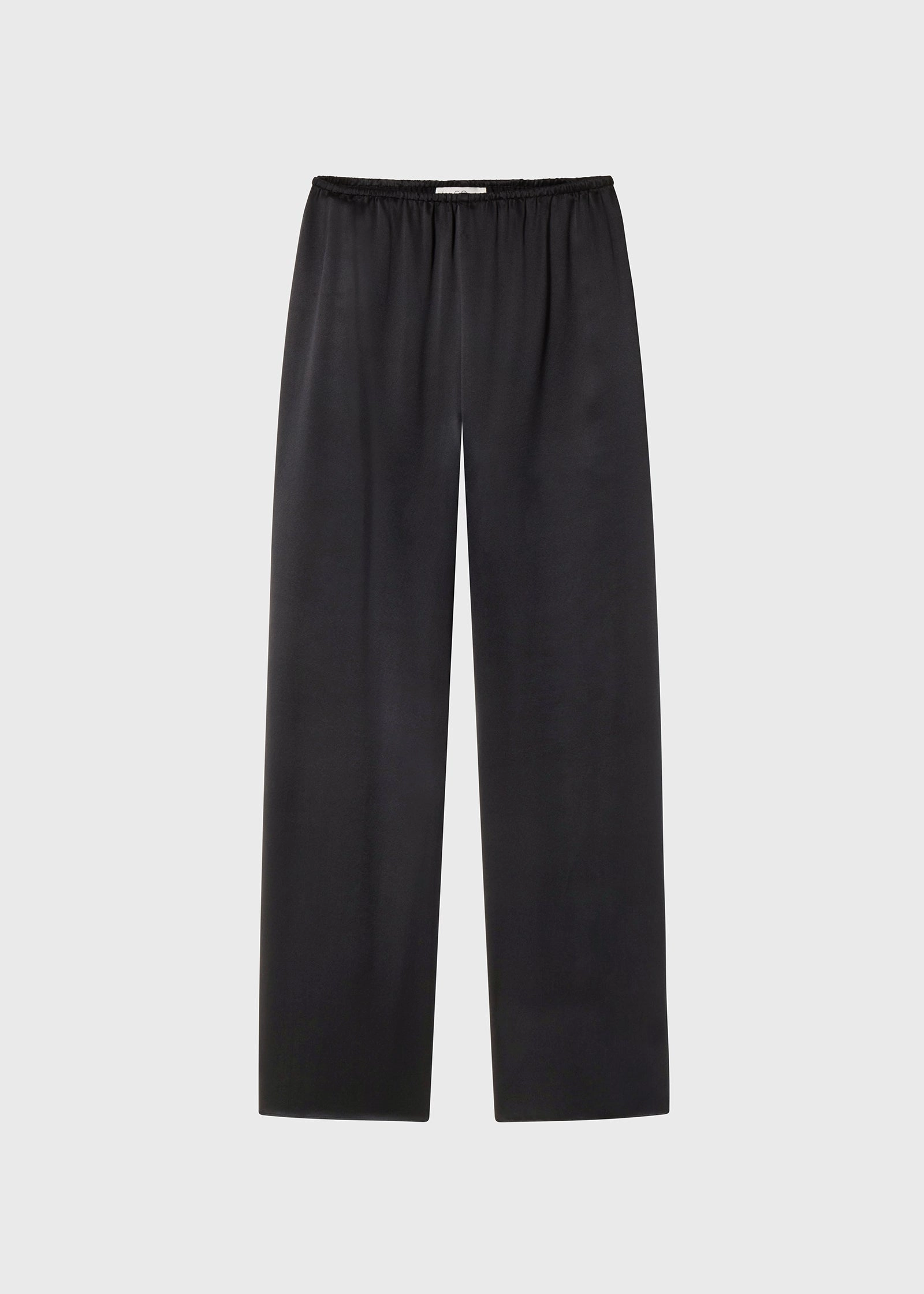 Elastic Waist Pant in Silk - Black