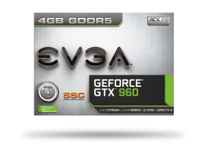 EVGA GeForce GTX 960 SuperSC ACX 2.0  - Graphics card - GF GTX 960 - 4 GB GDDR5 - PCIe 3.0 - DVI, HDMI, 3 x DisplayPort 04G-P4-3966-KR