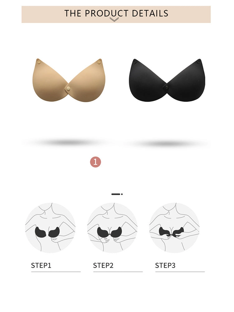 Front Closure Invisible Adhesive Strapless Bra