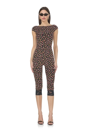 Gilly Catsuit - Spring Ditsy