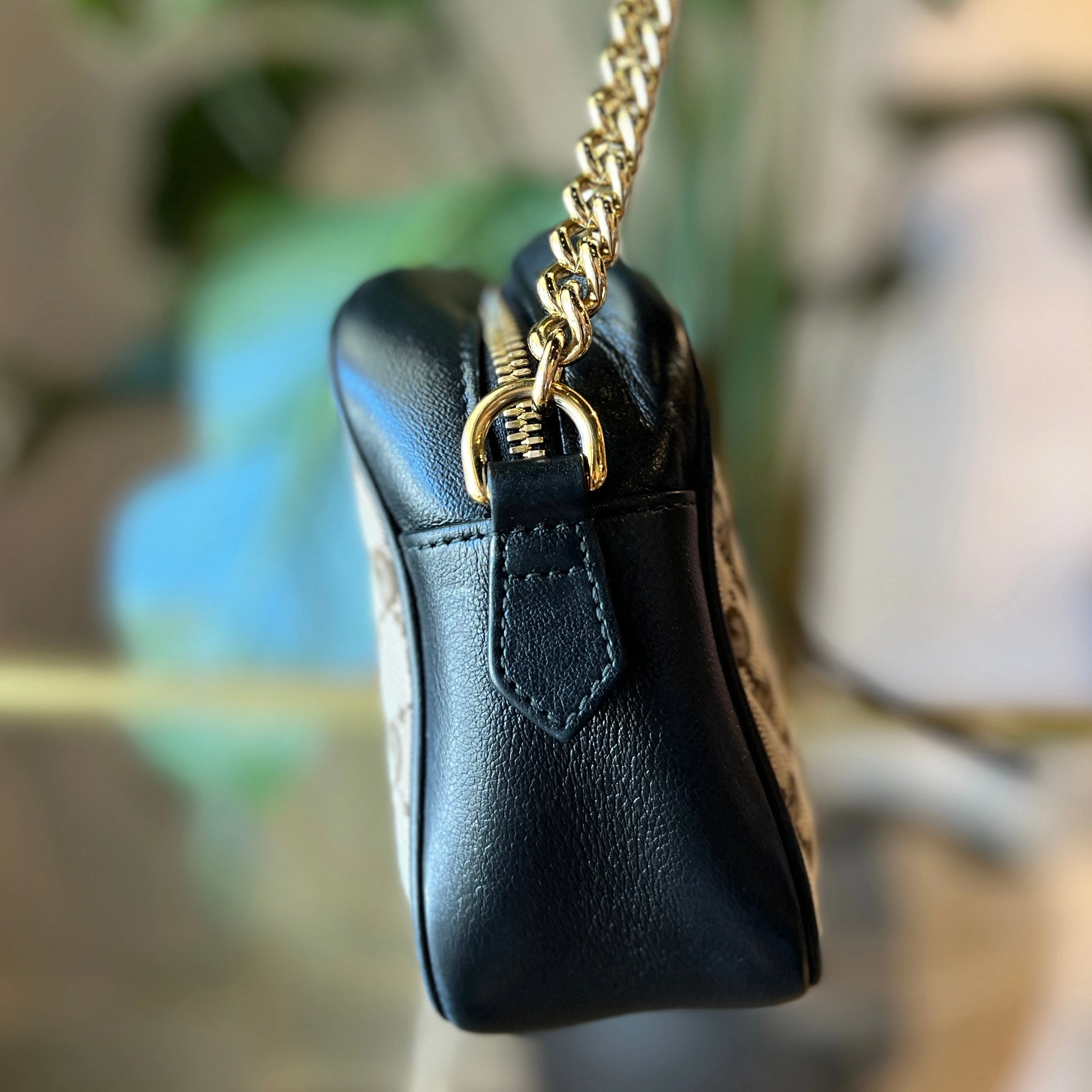 GUCCI Marmont Small Monogram Canvas Crossbody Bag