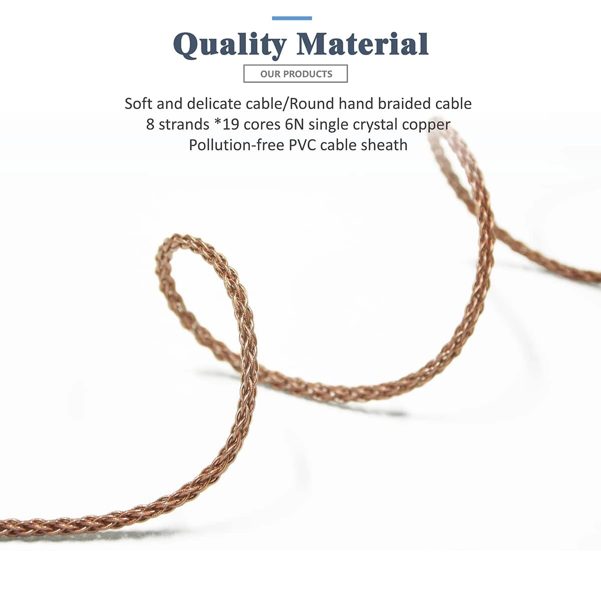 GUCraftsman 6N Single Crystal Copper Upgrade Headphones Cables For Meze 99 Classics 99 Neo 99 Noir