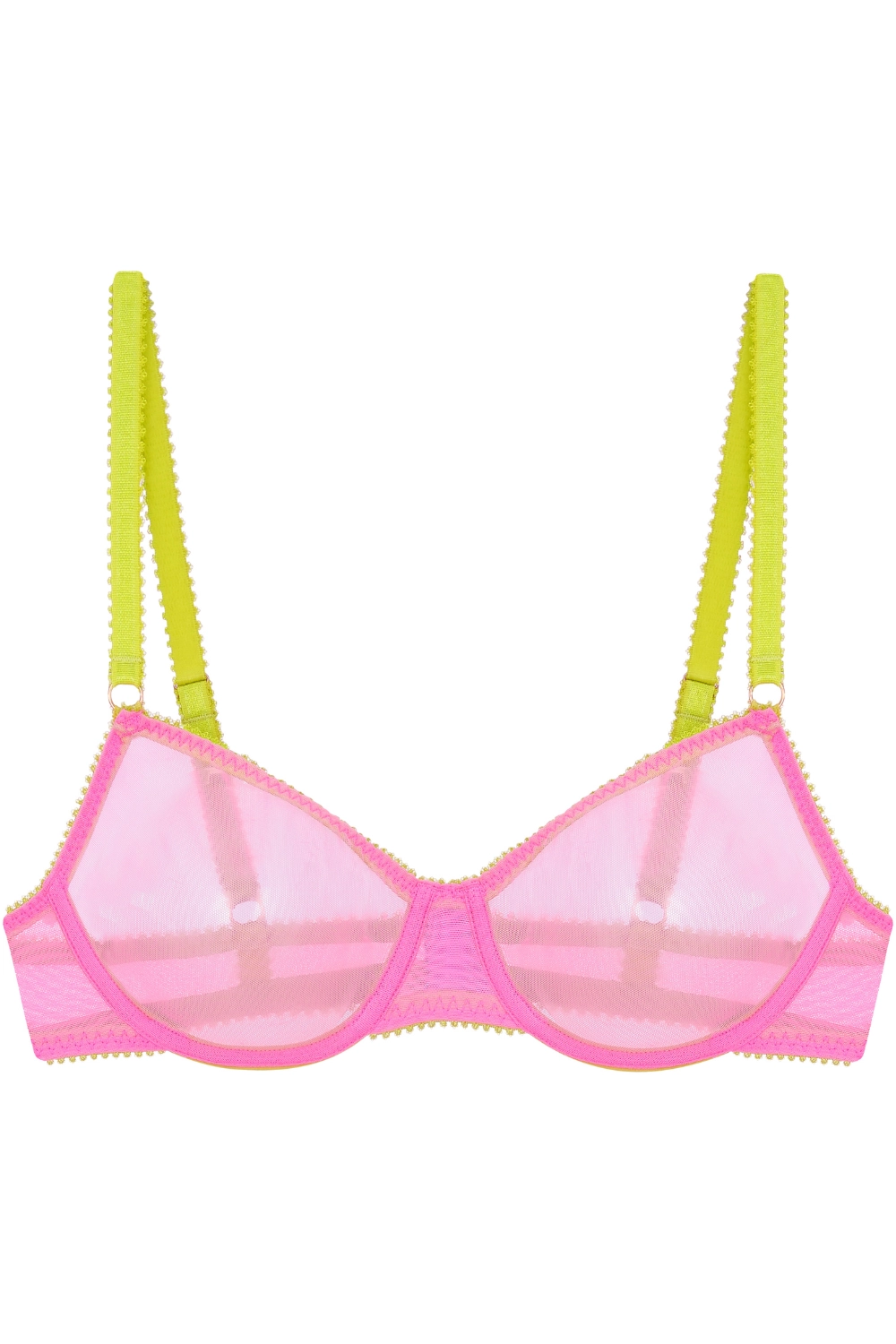 Hattie Tulle Underwire Bra Light Pink