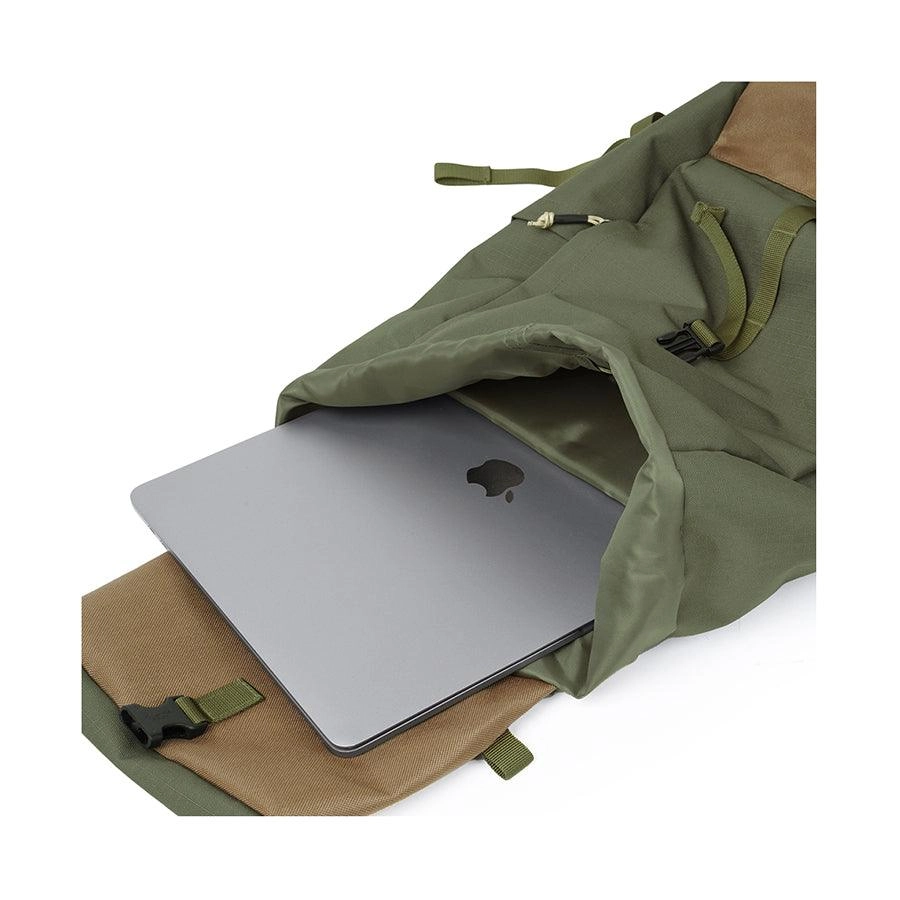 HELLOLULU Saro Utility Flap Backpack Molive Drab