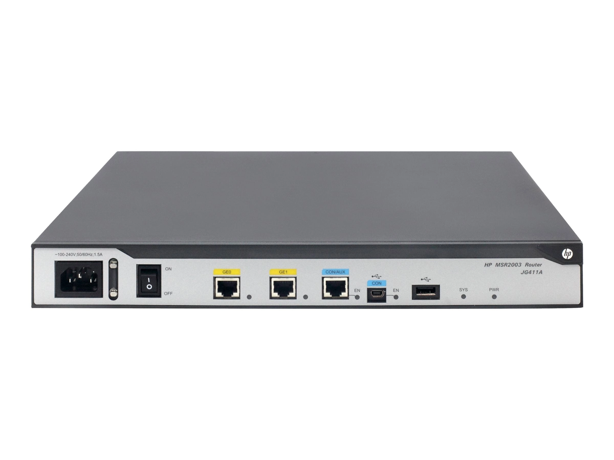 HPE MSR2003 - Router 1GbE - rack-mountable JG411A#A59