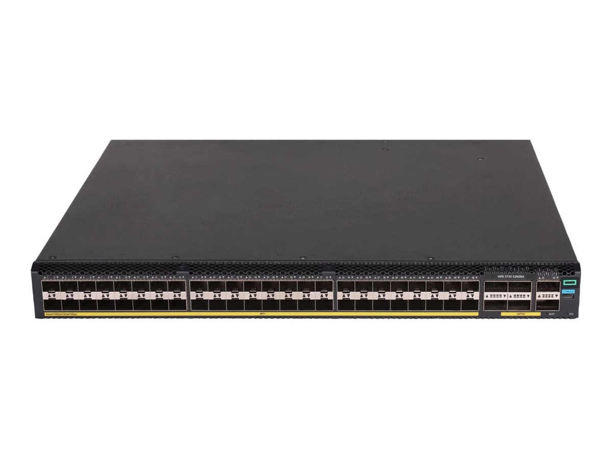 HPE Networking Comware 5720 48p SFP  1G/10G 6p QSFP28 100G Switch - Switch - data center, horizontal surface mounting only - S2N58A