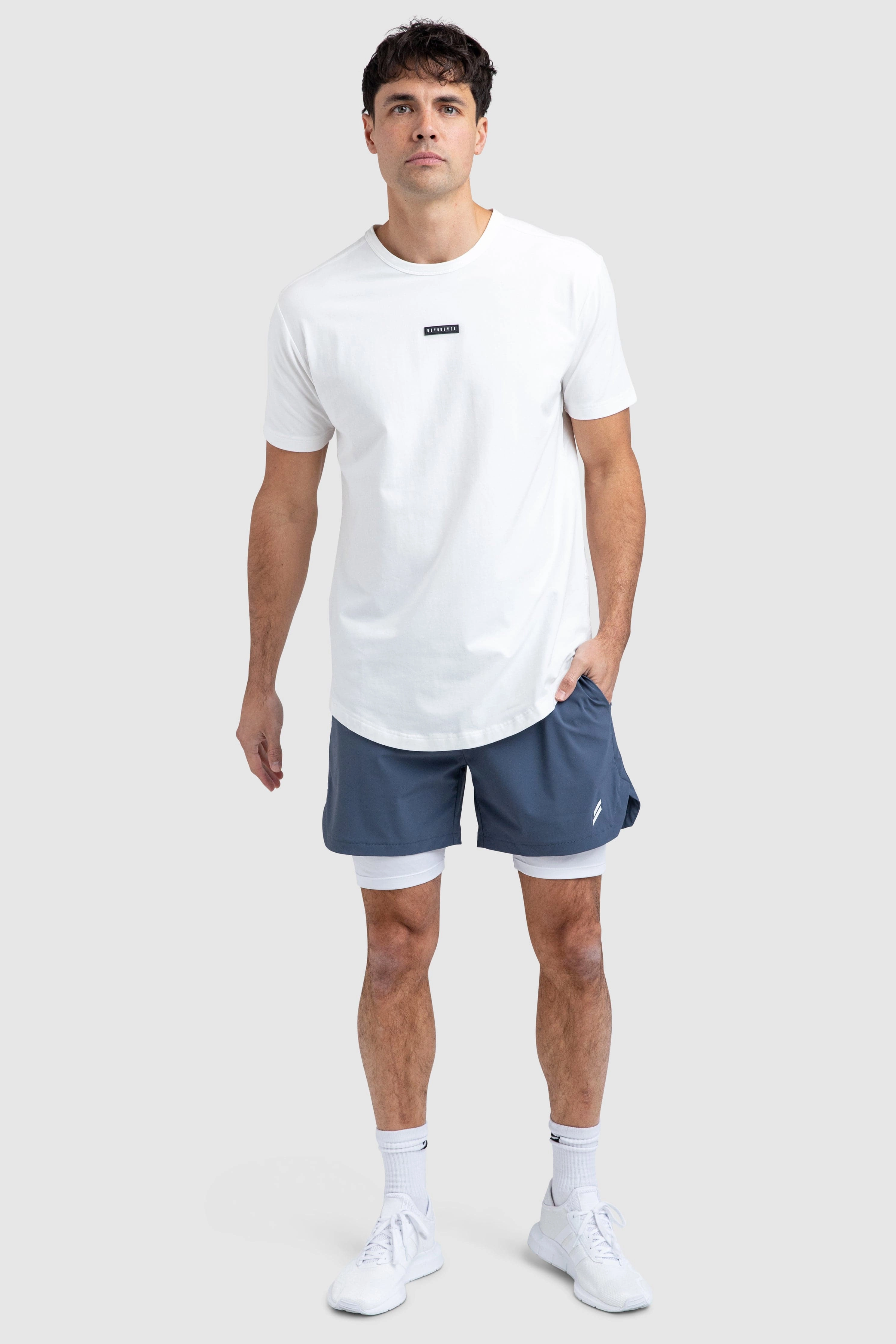 Level Up Shorts - Steel Blue