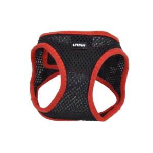 Li'l Pals® Comfort Mesh Dog Harness, Black and Red Small