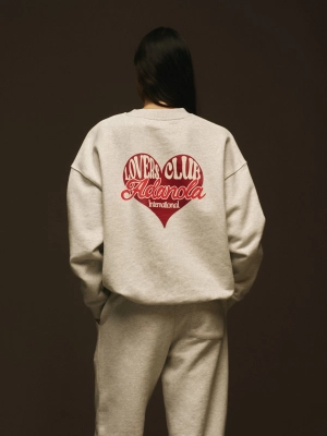 Lovers Club Oversized Sweatshirt - Light Grey Melange