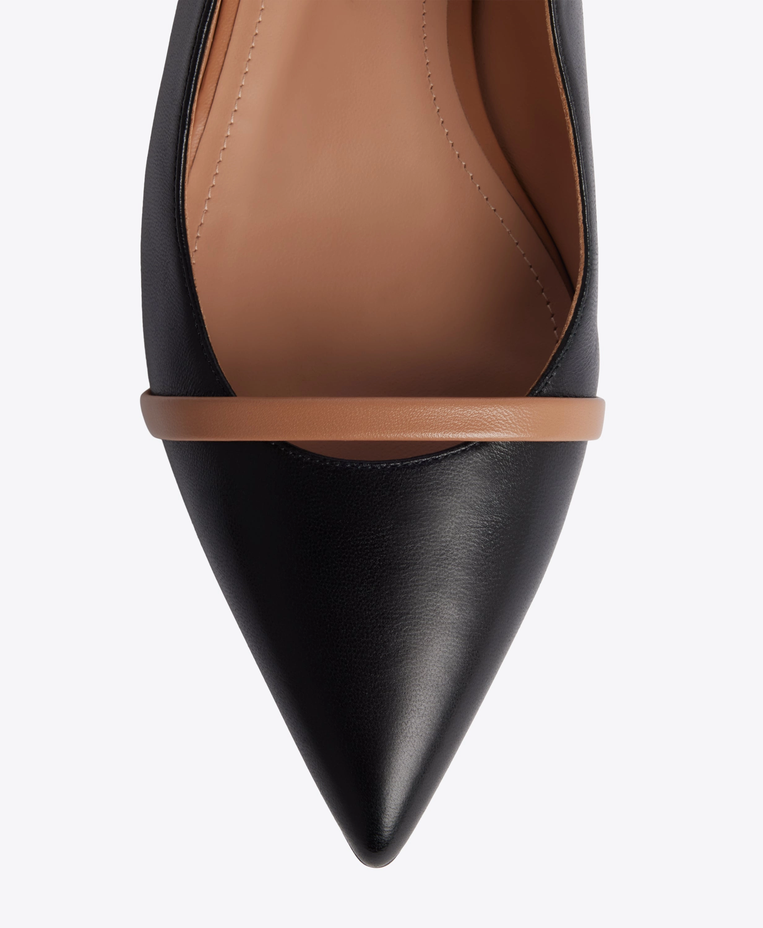 Maureen Black & Blush Leather Flats