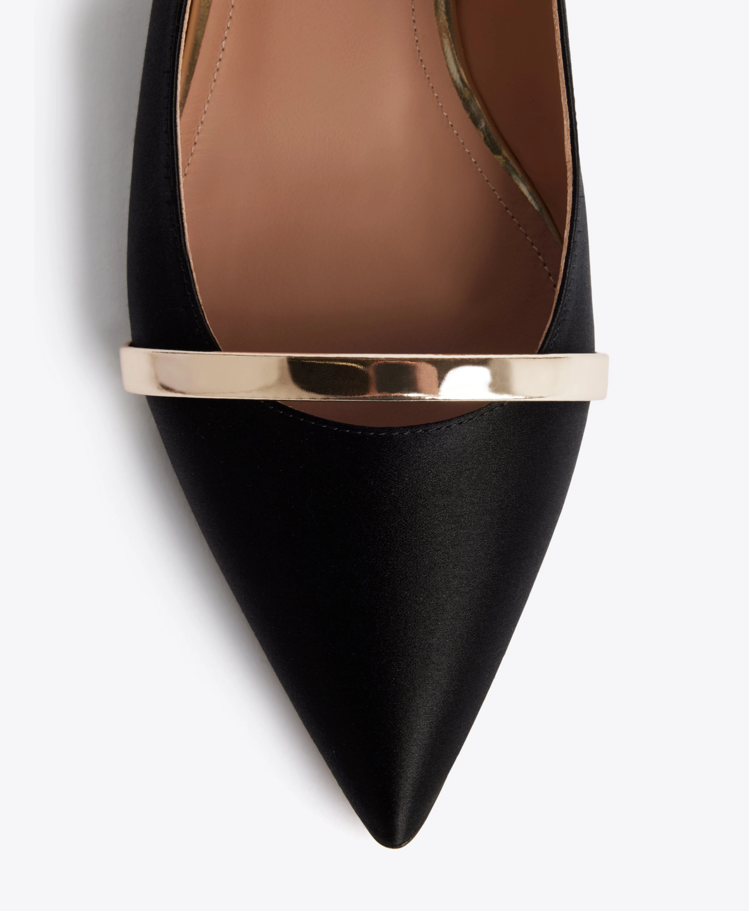 Maureen Black Satin Flat Mules
