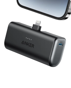 Nano Power Bank (12W. Built-In Lightning Connector)