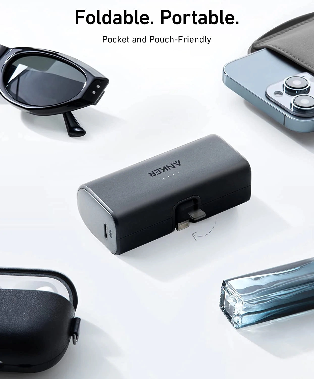 Nano Power Bank (12W. Built-In Lightning Connector)