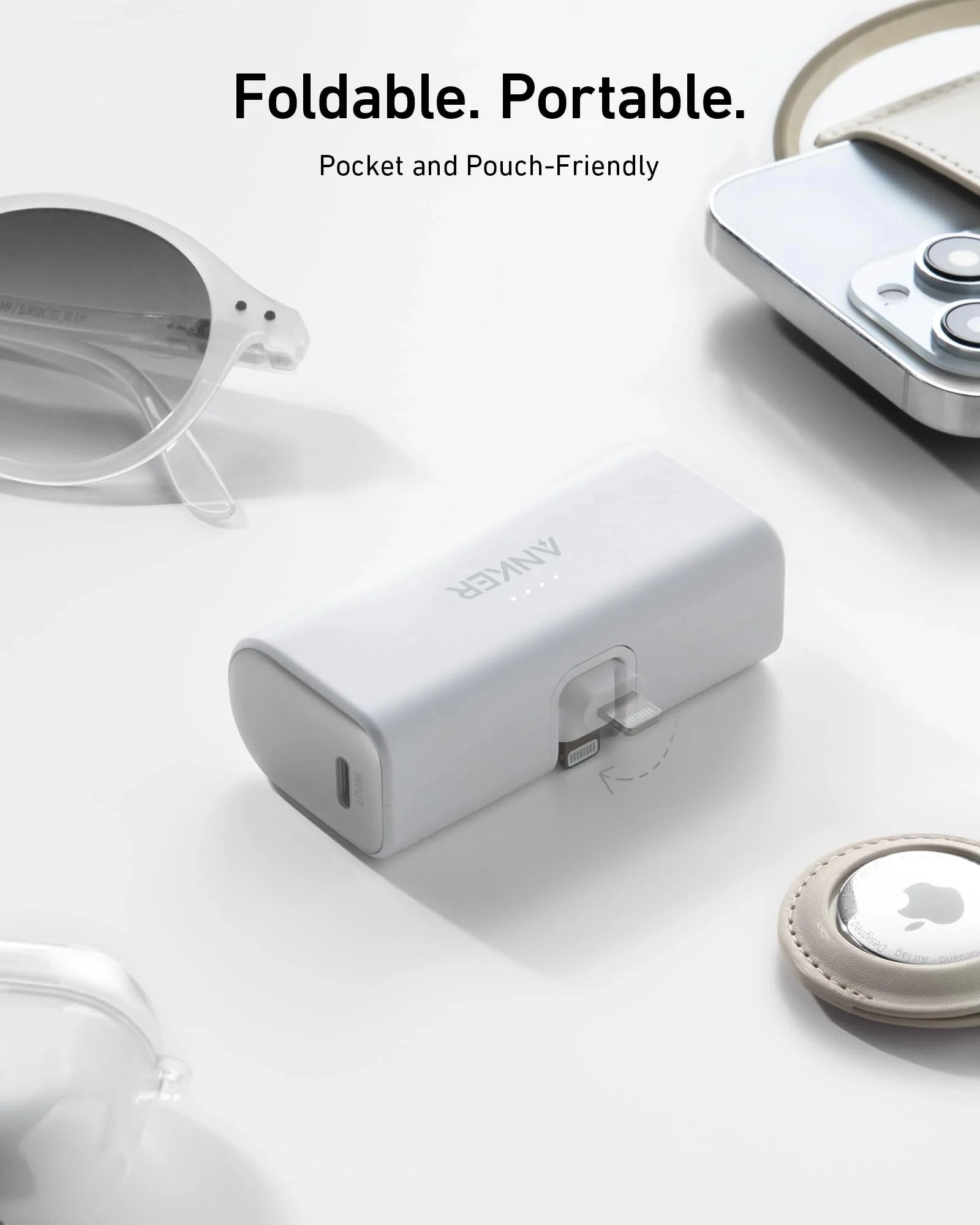 Nano Power Bank (12W. Built-In Lightning Connector)