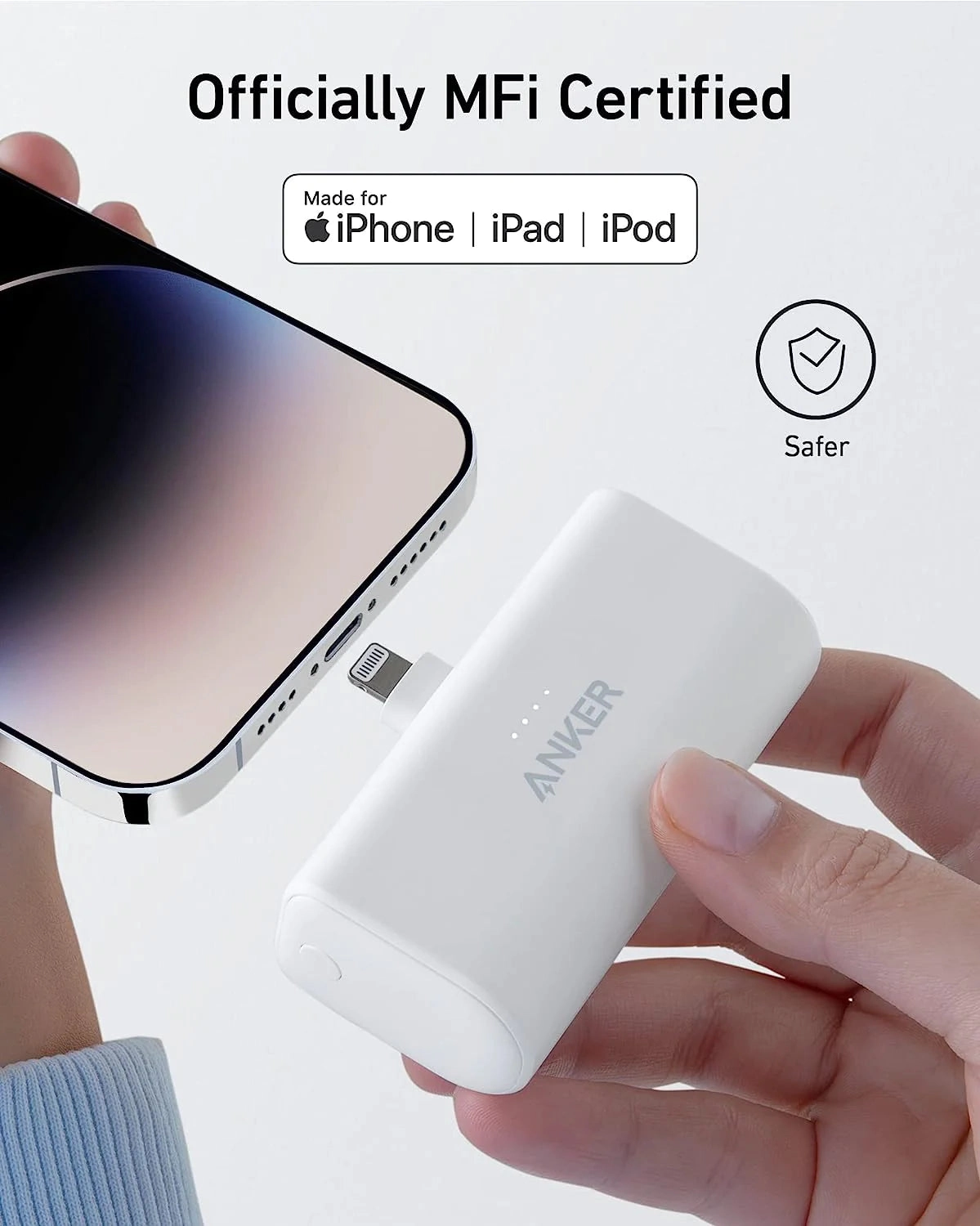Nano Power Bank (12W. Built-In Lightning Connector)