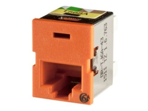 Ortronics Clarity TracJack - Modular insert - CAT 6a - RJ-45 - orange TJ6A-43