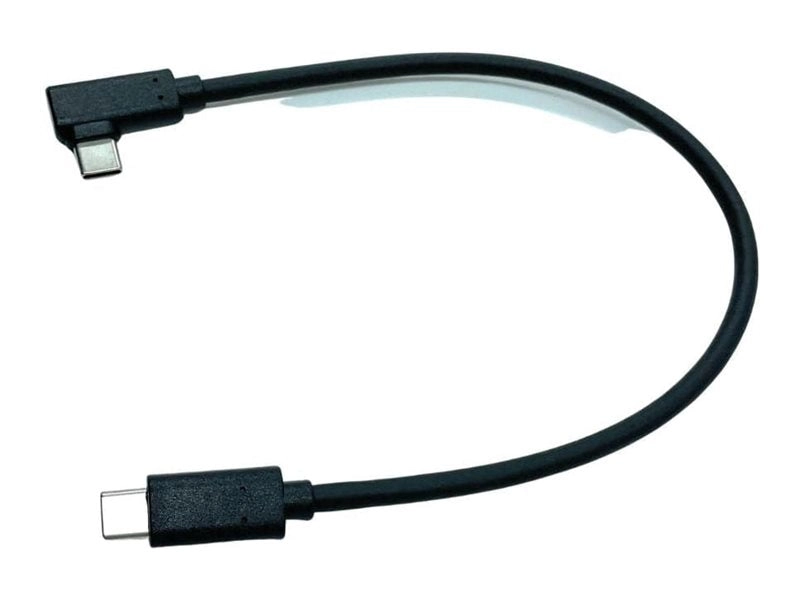 POE Texas - USB cable - 24 pin USB-C (M) to 24 pin USB-C (M) right-angled - 1 ft - bi-directional, Fast Charging USBC-RA-60W-V2