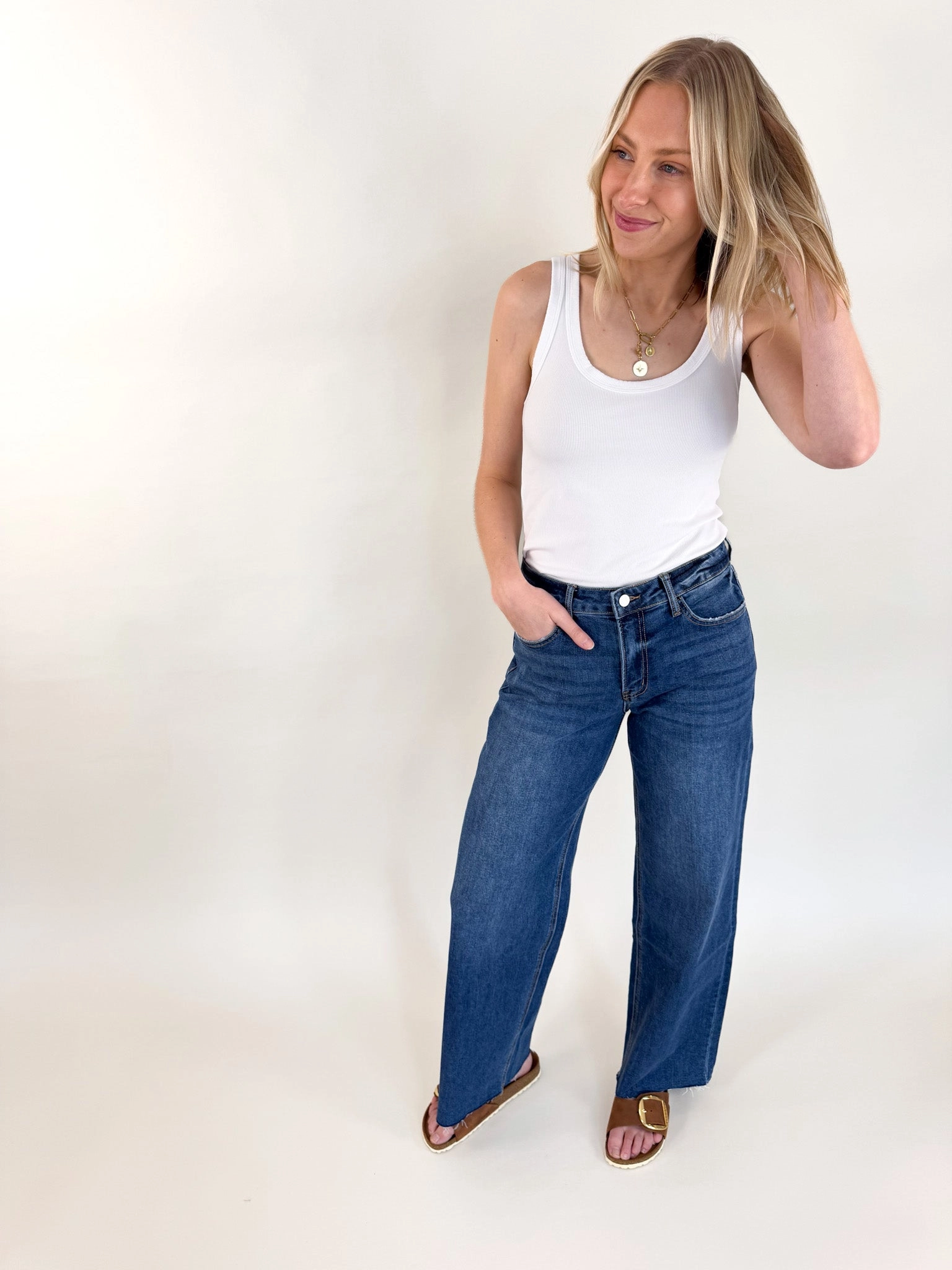 Ribbed Scoop Neck Tank