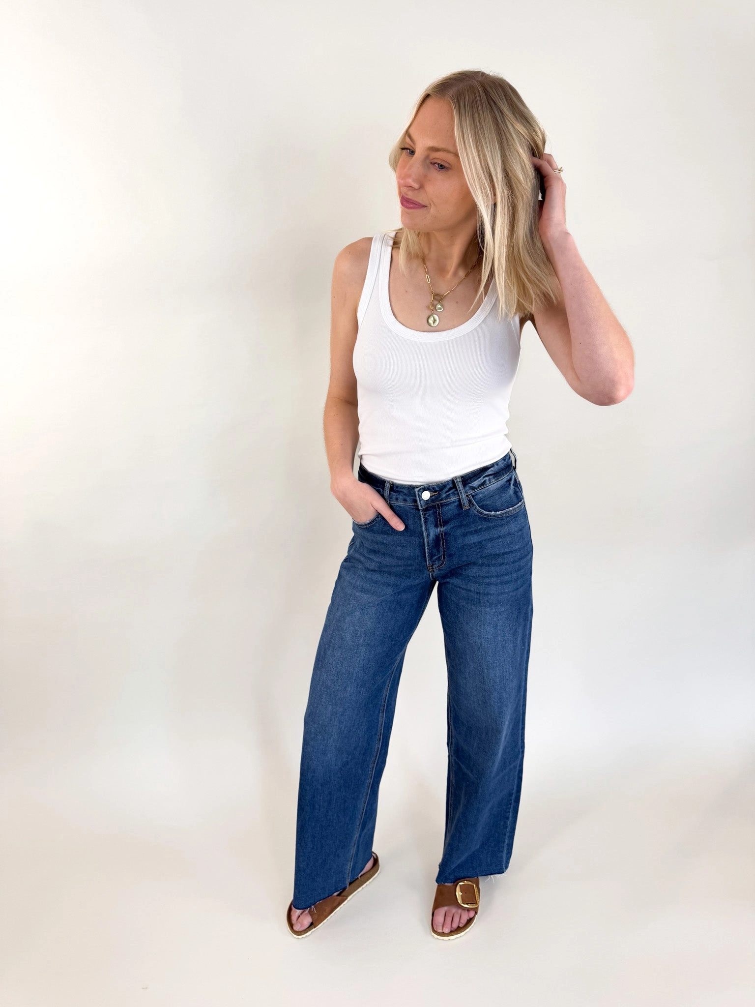 Ribbed Scoop Neck Tank