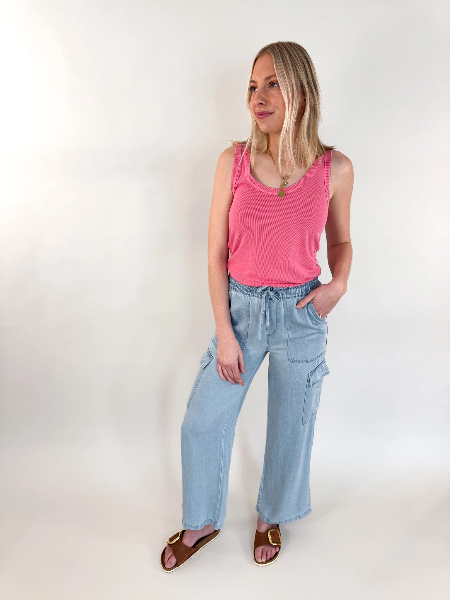 Ribbed Scoop Neck Tank