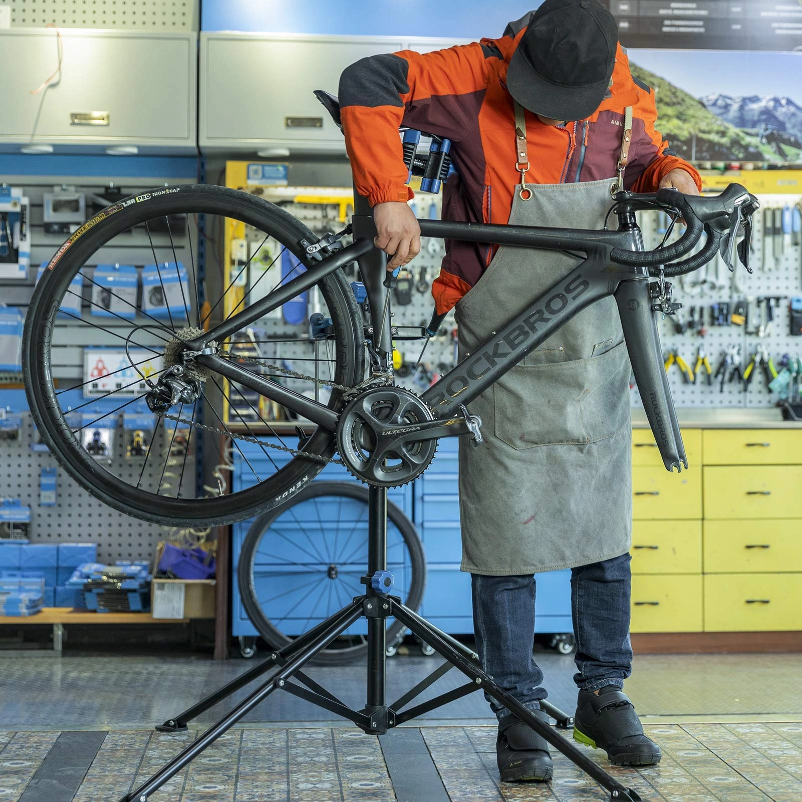 ROCKBROS Bike Repair Stand for Maintenance Height Adjustable