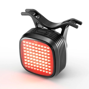 ROCKBROS R7 Pixel-Style Smart Brake Bike Tail Light 12 Modes Rechargeable