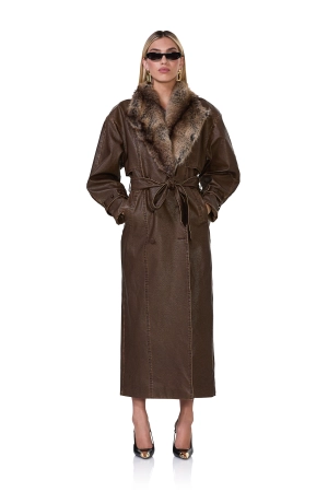 Saint Barrel Sleeve Trench Coat - Washed Brown