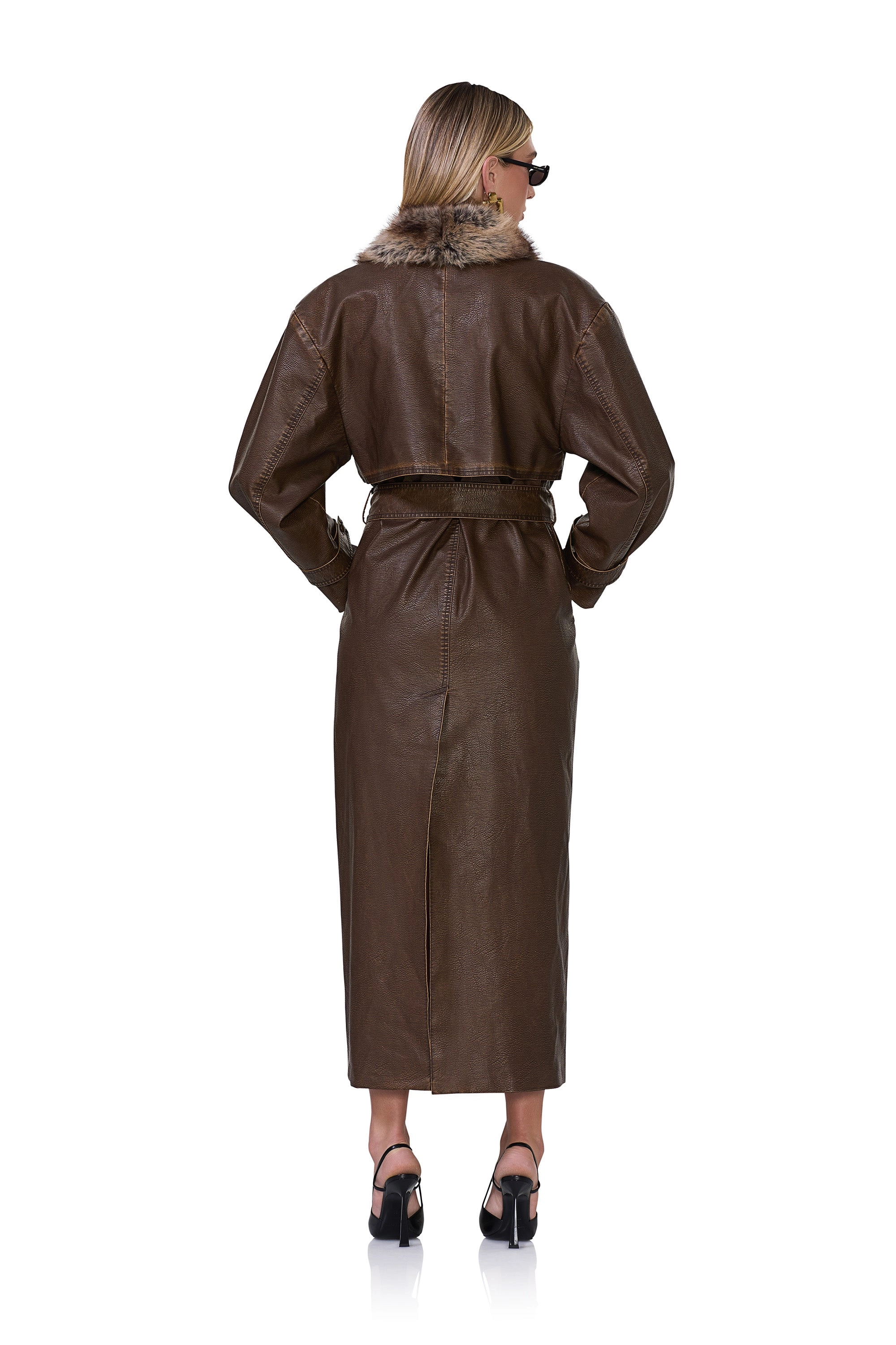 Saint Barrel Sleeve Trench Coat - Washed Brown