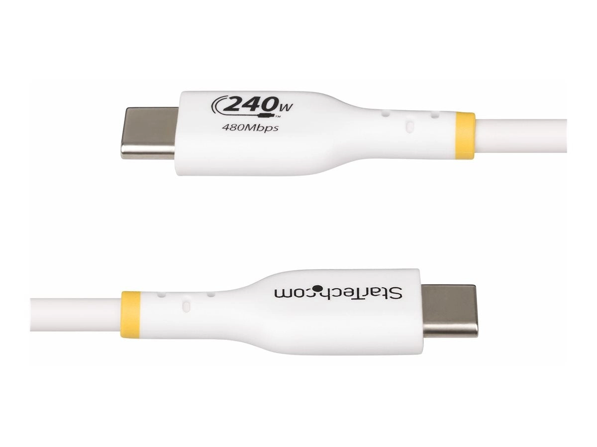 StarTech.com 6ft USB C Charging Cable, USB-IF Certified USB-C Cable, 240W - USB cable - 24 pin USB-C (M) to 24 pin USB-C (M) USB2EPR6FW