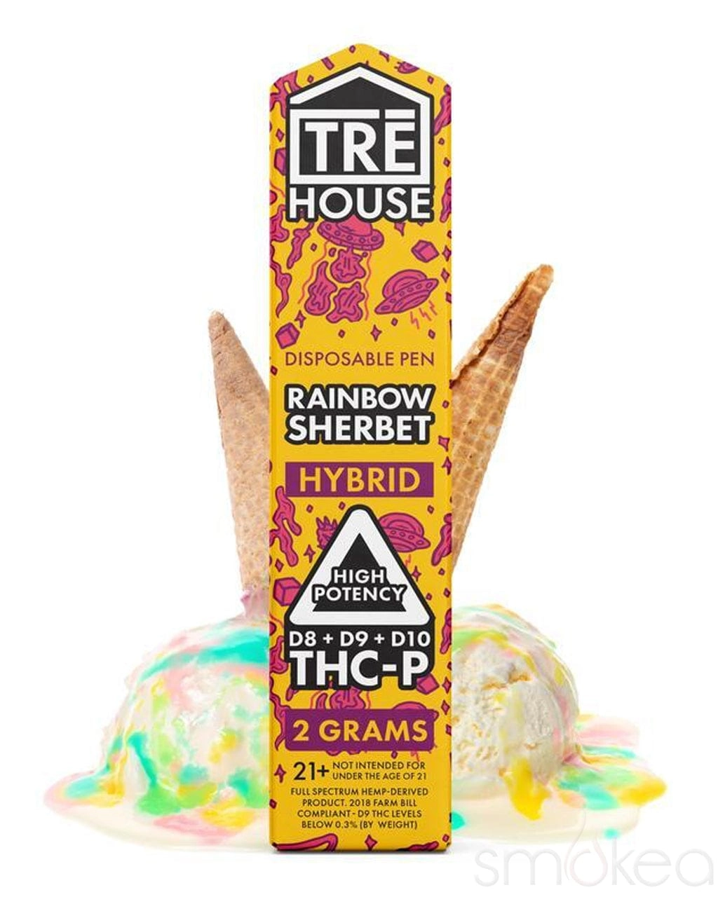TRĒ House 2g Delta Blend Vape - Rainbow Sherbet