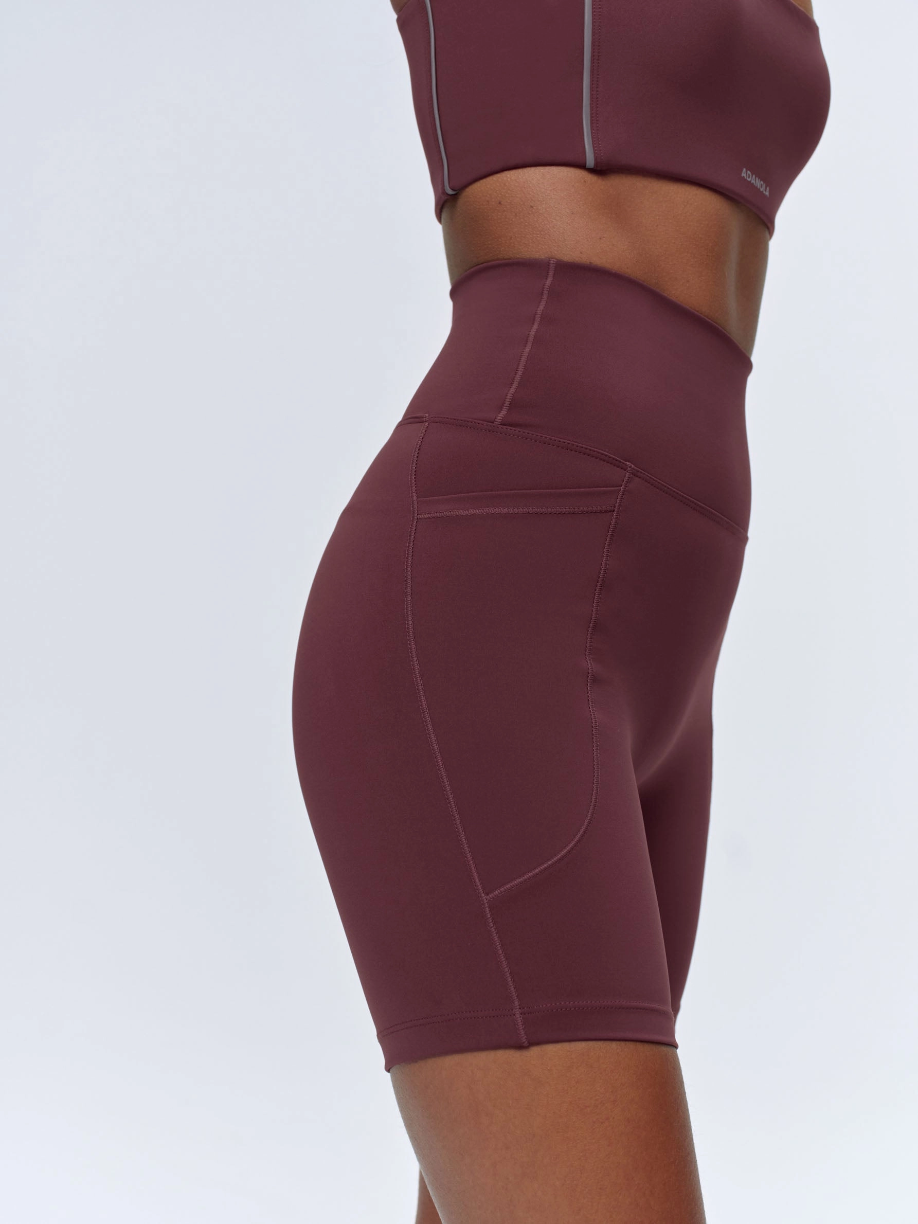 Ultimate Ultra Crop Pocket Shorts - Burgundy