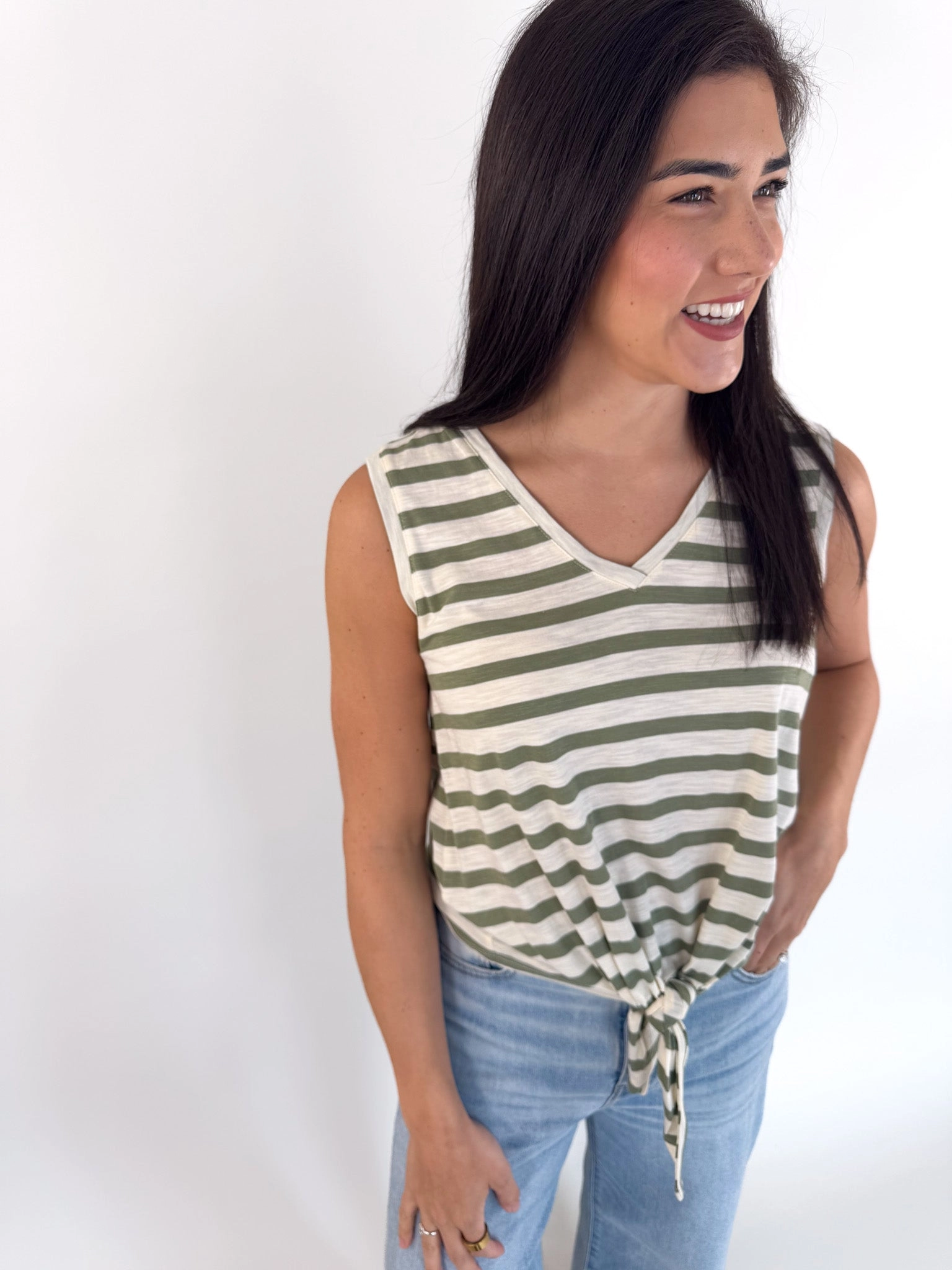 Valerie V-Neck Tie Tank