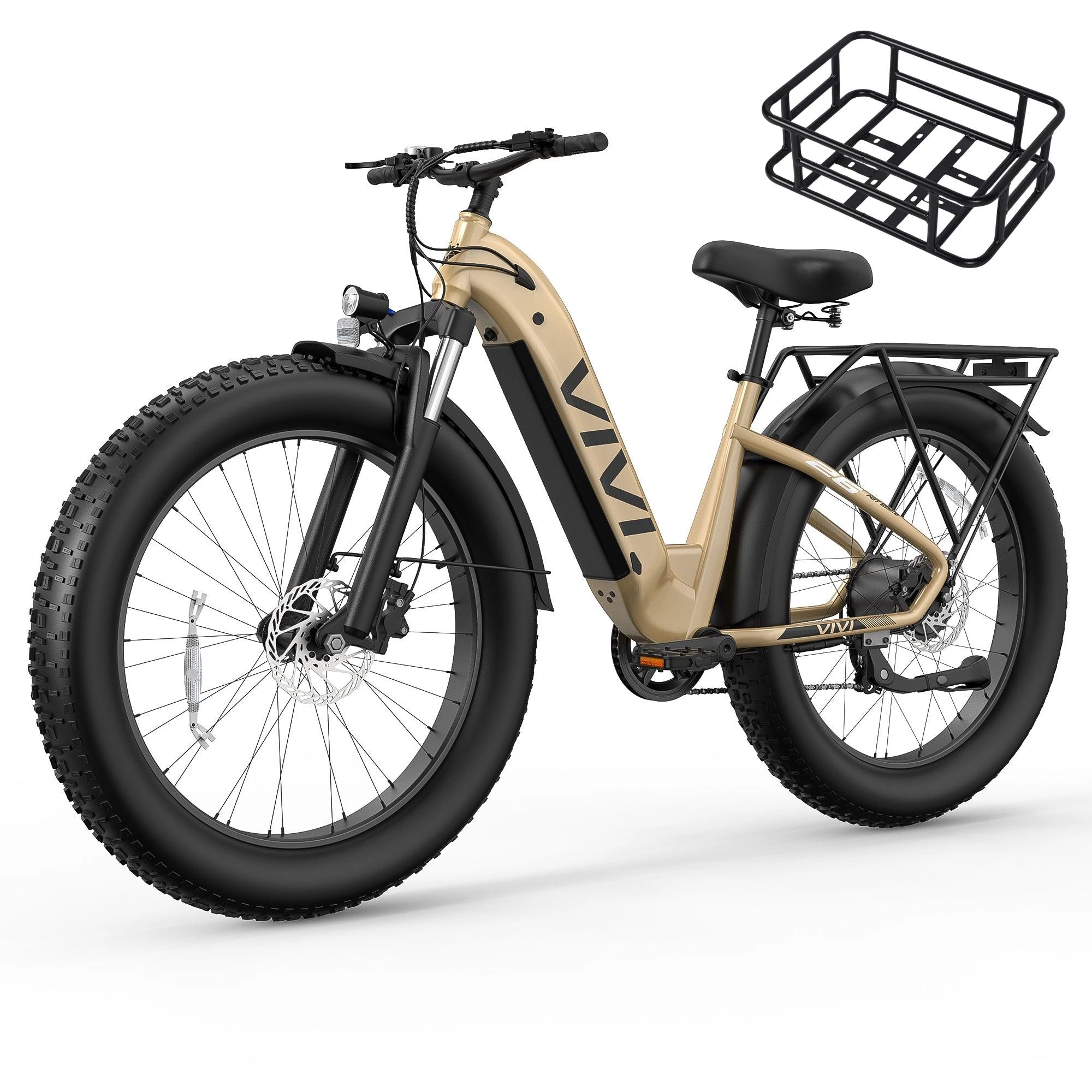 VIVI ACE07 Electric Bike Step Thru Fat Tire Electric Bike UL2849 Certified